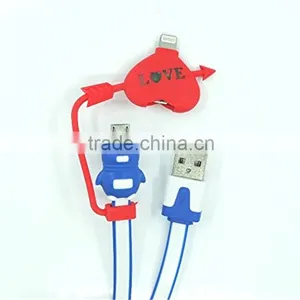Wholeale Price 2 in 1 Micro USB Charger Cable and IOS USB Cable thumbnail-3