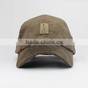 Custom Sports Hemp Caps Washed Denim 6 Panel Baseball Cap From China thumbnail-3