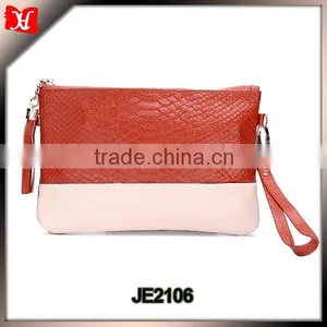 China Supplier Customized Made Womens Geniune Leather Snakeskin Clutch Bag thumbnail-2