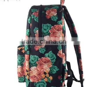 600D Polyester Flower Pattern Backpack Own Design thumbnail-3