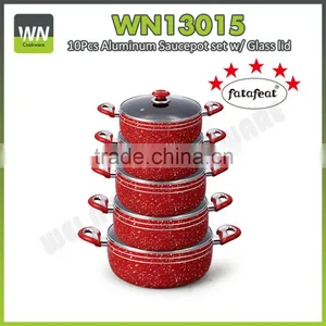 5PCS Aluminum Non-stick Cookware With Red Painting thumbnail-6