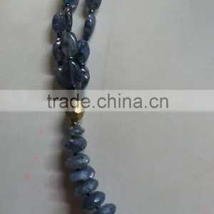 Iolite Faceted Stone Beads Fashion Jewelry Gemstone Necklace thumbnail-4