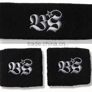 Logo Embroidered Cheap Cotton Wristband Wholesale thumbnail-3