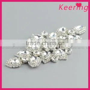 Cheap Bridal Shiny Glass Applqiue Embellishment WRE-258 thumbnail-3