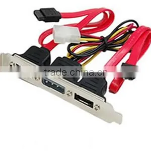 2portx ESATA +power to SATA 7P F Baffle Cable thumbnail-1