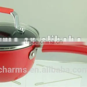 Charms Induction Cooking Pot Fabrication&stainless Steel Durm Shape Milk Pot With Glass Lid&Stainless Steel Cookware Quality Choice thumbnail-3