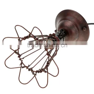 Vintage Retro Pendant Lights LED Lamp Metal Cube Cage Lampshade Lighting Hanging Light Fiture With LED E27 Bulb thumbnail-5