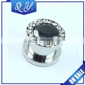 Diamond Ear Plug Stretchers 316L High Quality Jeweled Ear Stretcher thumbnail-2