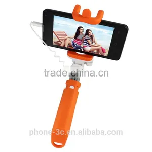 High Margin Products Mini Wired Monopods With Cable Christmas Promotional Gifts Rainbow Selfie Stick With Aux Cable thumbnail-5