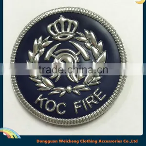 Round Badge 3D PVC With Silver Plating Color for Bag thumbnail-1
