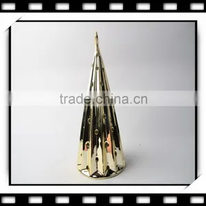 Golden Ceramic Christms Tree Candle Holder & Ceramic Lamp thumbnail-1