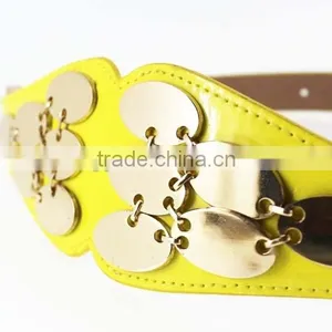 Hot Sale Women's PU Fashion Girls Dresses Belt With Shiny Metal Accessories for Dress thumbnail-5