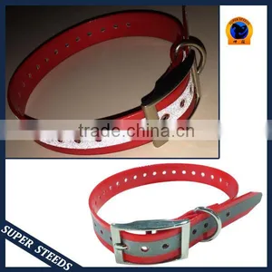 Fluorescent Polyurethane Pet Collar With Reflective Tape thumbnail-5