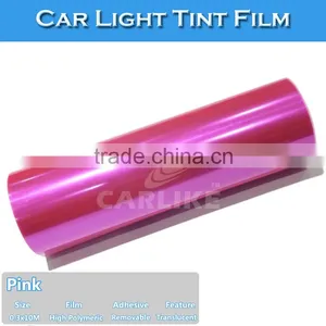 CARLIKE Transparent Polyacrylate Easy Cleaning Pink Car Headlight Vinyl Film thumbnail-2