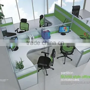 Aluminum Profile Divider & Glass and Plywood Partition SUV50 Office System thumbnail-1
