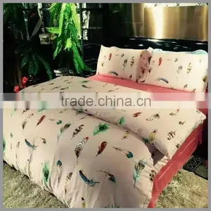 Best Sellers Reactive Printed Bedding Sets /feather Print Duvet Cover and Pillow Covers thumbnail-2