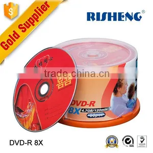RISENG 8x 4.7GB 120MINs pc Disk for Dvd/chinese Wedding Out of Print Dvd/wholesale Dvd r 16x Blank Media Discs Dvdr 4.7gb thumbnail-1