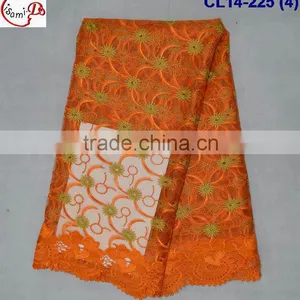 CL14-225 2016 Latest Fashion Lace Design French Lace Fabric, African Net Tulle Lace Fabric Wholesale thumbnail-5