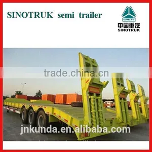 2015 3 Axles Low Bed Semi Trailer/ Heavy Equipment Transport Trailer thumbnail-1