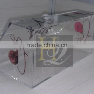 Trendy Eco-friendly Acrylic Silkscreen Printing Candy Cake Acrylic Display Box With Hinged Lid Quality Choice thumbnail-4