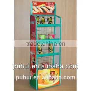 Powder Coating Floor Metal Wire Potato Chips Display Rack With Competitive Price Quality Choice thumbnail-1