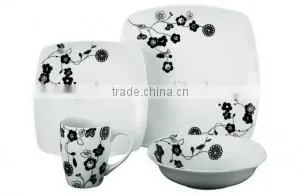 Pretty Ceramic Square Dinner Set,elegant Dinnerware Sets With Decal thumbnail-1