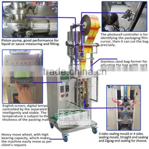 Automatic Tomata Paste Packaging Machine With 3 / 4 Sides Sealing Sachet thumbnail-2