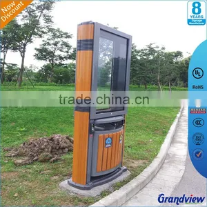 Wooden Brown Paint Led Customized Light Box With Trash Bin thumbnail-5
