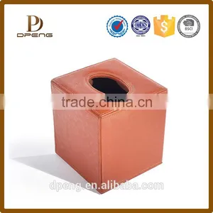 2015 Custom Printed Square Shape Genuine Leather Creative Tissue Boxes thumbnail-1