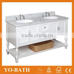 America Modern Double Bathroom Vanity Cabinet ,White Bath Cabinet thumbnail-1