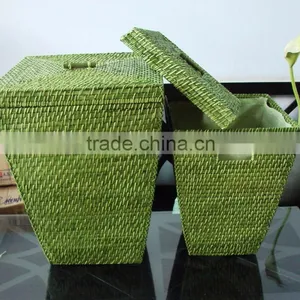 New Style Rattan Laundry Basket With Handles and Lid thumbnail-3