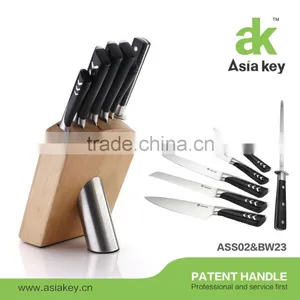 7 Piece Stainless Steel Knife Gift Set in Wooden Block thumbnail-1
