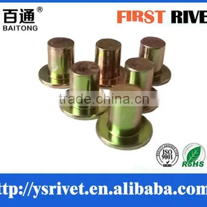 8x11.5mm Yellow Zinc Color Solid Steel Rivet thumbnail-2