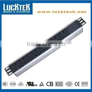 19" 1.0U 7 WAY UK TYPE RACK PDU SOCKET thumbnail-1