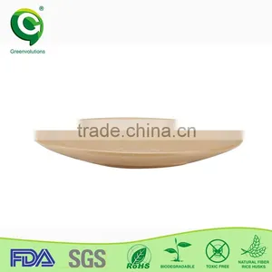 Organic Cheap Kitchen Rice Husk Fiber Round Plate thumbnail-6