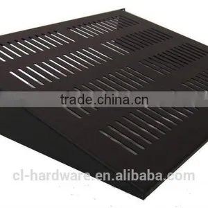 2U Universal Vented Rack Mount Cantilever With Fixed Server Cabinet Shelf thumbnail-1