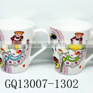 Cheap Sale Fine Bone China Tea Cups With Decals V-shape and Hand Bulk Packing thumbnail-6