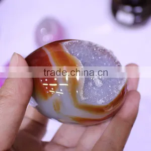 Moss Agate Geode Gemstone Egg Wholesale thumbnail-6