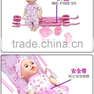 Plastic Doll Stroller Cheap Boy Lifelike Baby Doll Toy thumbnail-3