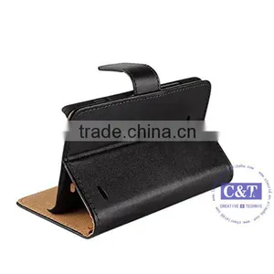 C&T Cowskin Flip Leather Wallet Card Pouch Stand Back Case Cover For Huawei Ascend Mate 7 Quality Choice thumbnail-6