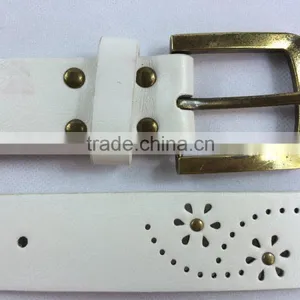 White Fashion Metal Rivet Belts Fashion Studded Belts thumbnail-2
