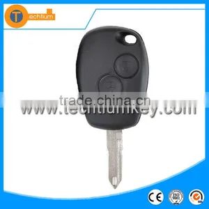 2 Button Remote Car Key Blanks Wholesale With Logo and Uncut Blade Key Cover Shell Fob for Renault Logan Clio Sandero thumbnail-1