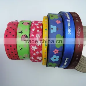 Custom Gift Belt China Factory Printed Grosgrain Ribbon for Gift Packaging Decorative Wholesale thumbnail-1