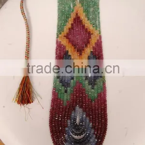 Falak Gems Natural Multi Colour Precious Gemstone Necklace thumbnail-1
