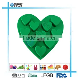 High Quality Heart Shape Silicone Ice Cube Tray thumbnail-1