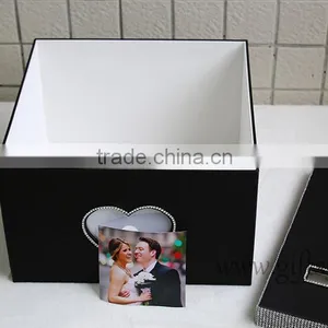 Elegant Black Wedding Money Box in Handmade With Photo Frame Wedding Decorations thumbnail-2