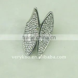 Fashion Butterfly Jewelry Finger Ring Rhinestone Rings thumbnail-1