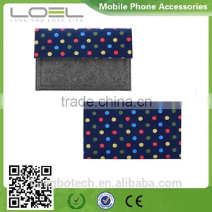 Wool Felt + Canvas Sleeve Carrying Bag for Mabook Laptop Notebook Cover Sleeve thumbnail-1
