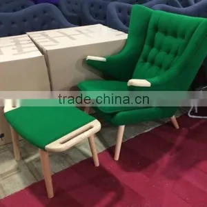 Replica Hans J. Wegner Teddy Papa Bear Chair With Ottoman thumbnail-6