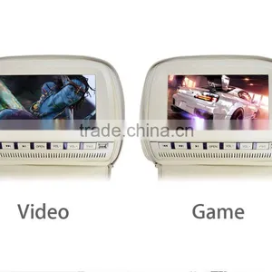 9'' LED Backlight HD Digital Screen 2 Video Inputs Car Headrest Monitor thumbnail-1